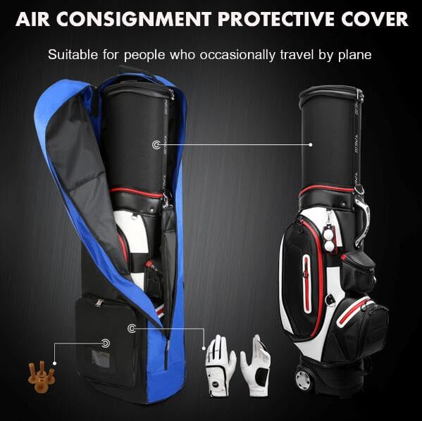 Bolsa de Viaje Ligero de Golf, Bolsa de aviación Plegable de una Sola Capa con poleas, 1.4 kg