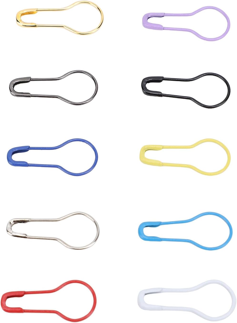 300Pcs Safety Bulb Pins, Stainless Steel Gourd Shaped Stitch Markers for Knitting Crochet Sewing Craft, with Storage Box for Easy Organization