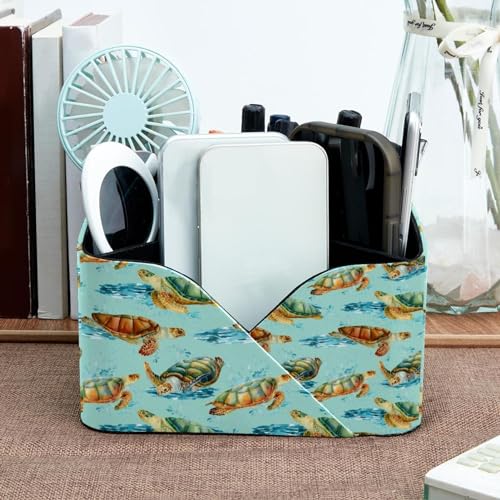 Organiseur de bureau tortue de mer à 4 compartiments pour stylos