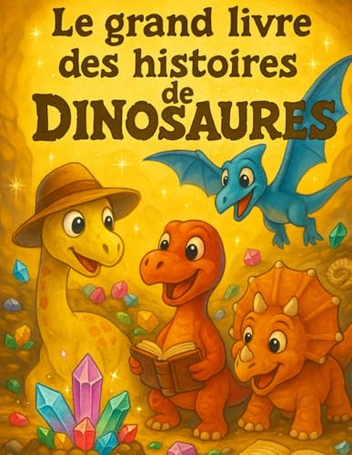 Le grand livre des histoires de dinosaures pour enfants (grand format et couleur) - Un recueil d'histoires inspirantes pour enfants 4 - 10 ans