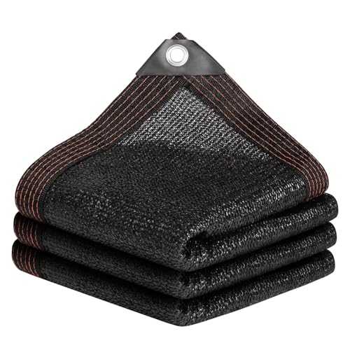 Red de sombra exterior permeable al viento negra de 150 x 150 2