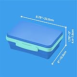 LockerMate by Bostitch Flexi Storage Box with Lid, Collapsible Pencil Case Design for Craft and School Supplies, Blue – view 6