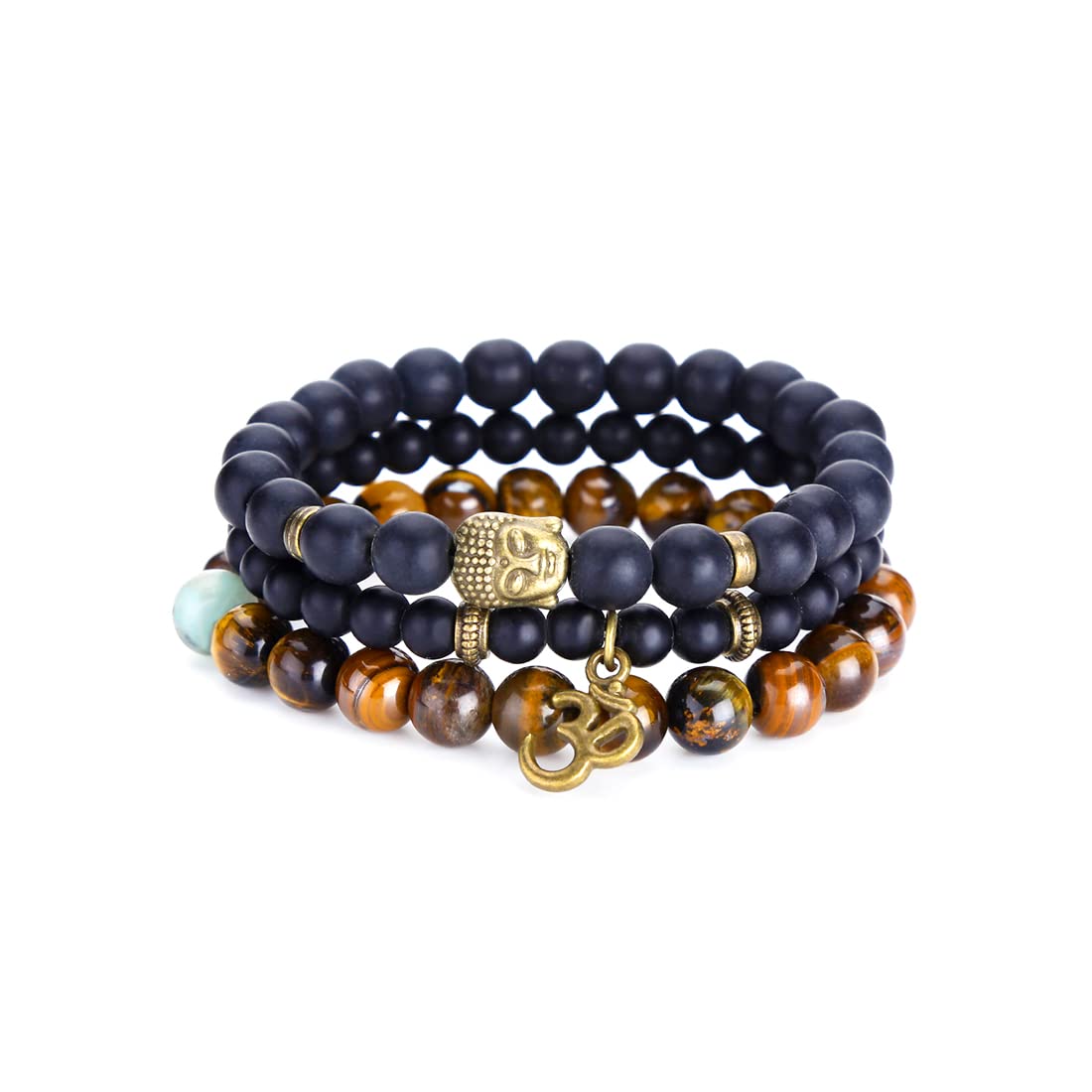 Yellow Chimes Set of 3 Layered Matte Finish Dual Colour Beads Stretchable Bracelet For Unisex Adults, Boys And Girls (Pack of 3 (B09NY8RGFF) Amazon Price History, Amazon Price Tracker