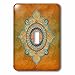 3dRose lsp_268250_1 Orange Turquoise Mandala Ornament Toggle Switch, Mixed
