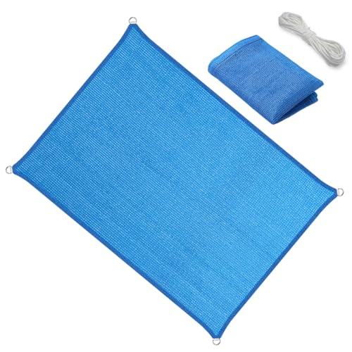 2' x 10' Blue Sun Shade Sail Straight Edge Canopy
