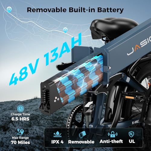 Image of Jasion X Hunter /PRO Electric Bike for Adults,1800W /1400W Peak 20''Fat Tire Foldable Ebike,Folding E Bike Up to 80 /70 Miles Range,720 /624WH Removable Battery,30 MPH E Bike,Certified by UL2849
