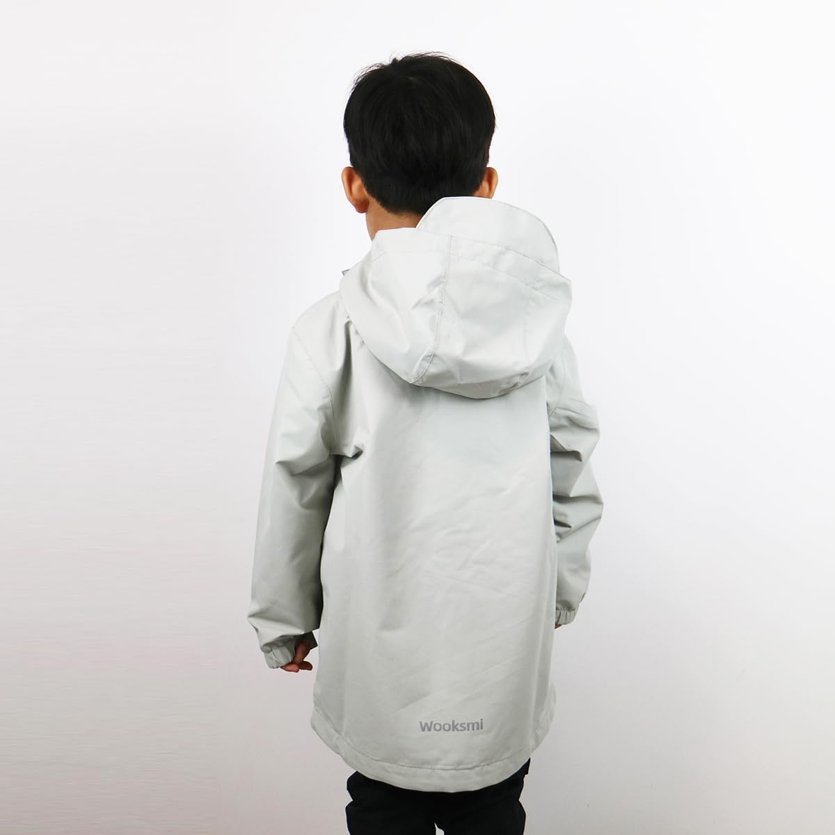 Kids Rain Jacket Boys Girls Lightweight Windbreaker With Hood Cotton Lined Waterproof Coat