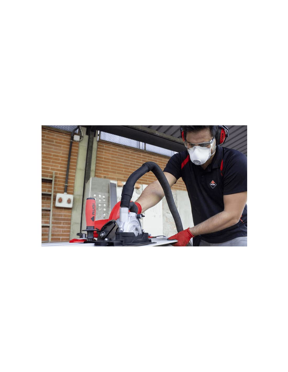 RUBI | Scie Circulaire TC-125 230V 50Hz| Lisse et Précise, Idéale pour les Carreaux de Céramique | Compatible avec les Disques Ø125 ou Ø115 mm | Comprend un disque SUPER-PRO TCR-125 (coupe à sec)