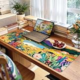 Taille XXL : dimensions du sous-main : 89,9 x 40,9 cm. Le clavier et le tapis de souris sont assez grands pour contenir une souris, un clavier de jeu et d'autres articles de bureau. Il suffit de plonger dans votre travail ou vos jeux