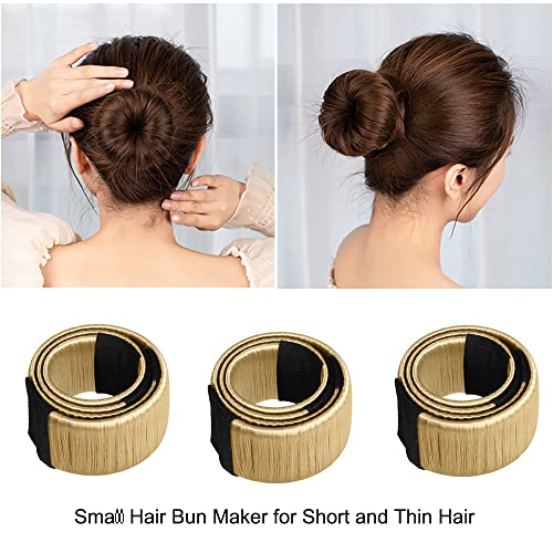 LHAAAYF Conjunto de rosquinhas de cabelo, 3 peças de mini modeladores de cabelo para crianças e meni