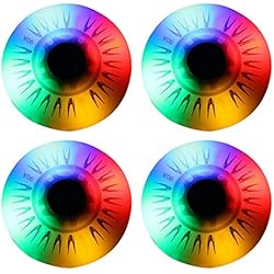 Ruedas Poliuretano Patines MOVKZACV 4 ruedas de patines con luz para patines, ruedas de poliuretano suave, luces LED intermitentes, accesorios para monopatín