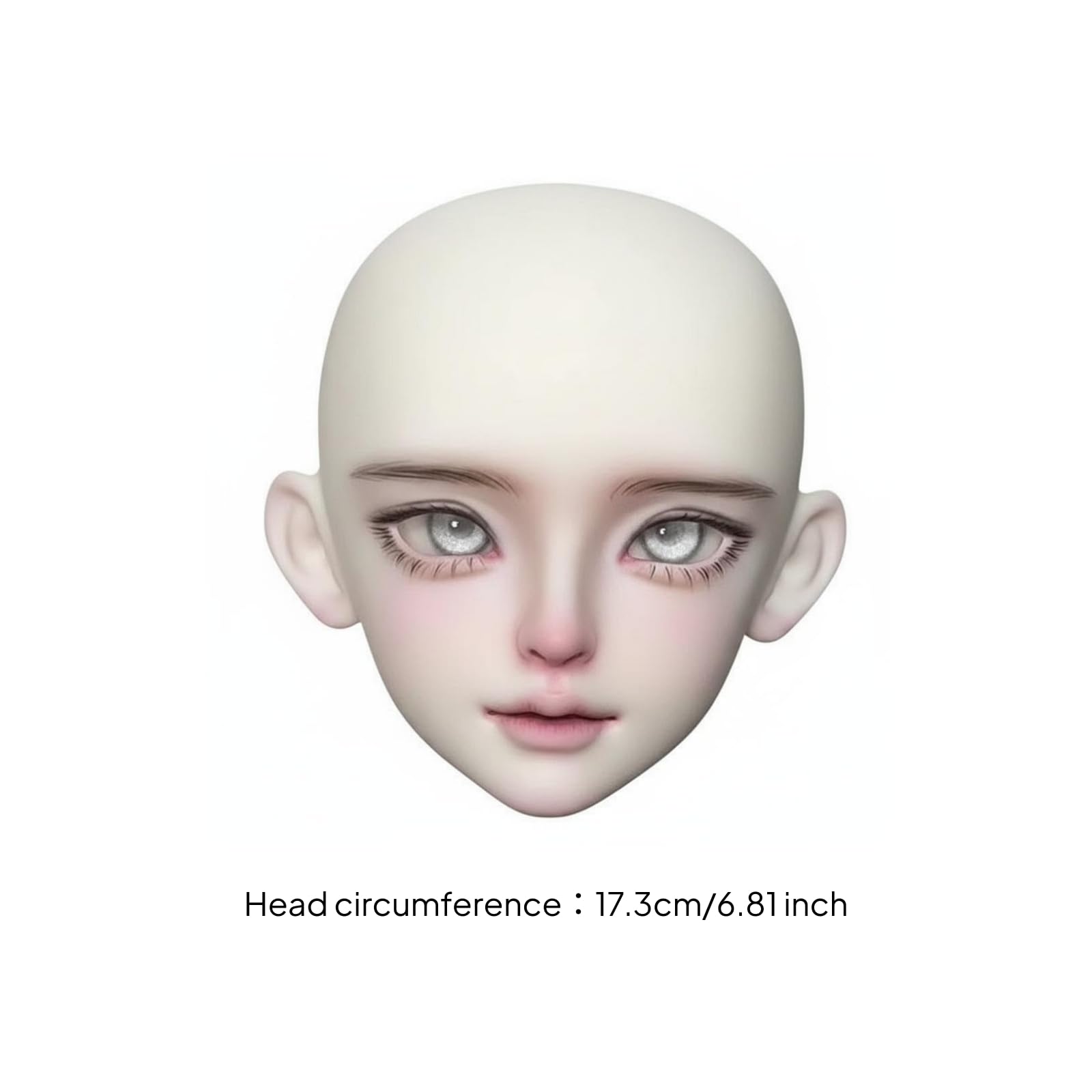 Bjd Puppe Figur Modell Sammlerfigur Ball Gelenk Puppe Spielzeugfigur Resin Material Ausdrucksstark Gelenkig für Vitrine, V-weiß, Einzelkopf D-Gesichtsbemalung