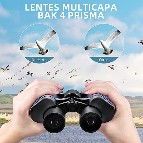 Fernglas 10x60, Fernglas mit Nachtsicht, Super Klarem BAK4-Prism FMC-Objektiv Ferngläser Erwachsene und 36mm Groß Feld… – Bild 4