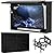 GDLF Outdoor TV Enclosure, 55-Inch Solid Wood Weatherproof TV Cover with Premium Dual-Arm Mount (Fits 44-55 inch), Black