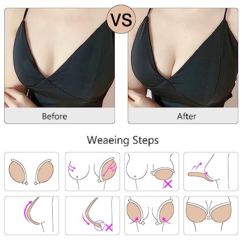 Image of queensecret Adhesive Bra, Push up Strapless Self Adhesive Bra, Invisible Silicone Bra for Backless Dress