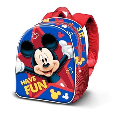 Disney Topolino Stars-Zainetto 3D Elite, Blu, 25 x 30 cm, Capacità 7 L