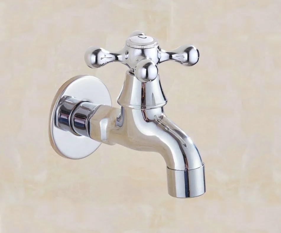 Robinet de cuisine mural chrome poli ZH1YFD au design épuré et durable