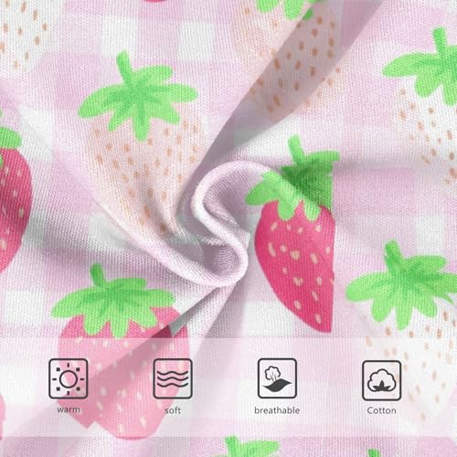 Joisal Personalized Toddlers Underwear Floral 2t Cotton Little Girl Panties Cute Strawberries Pink Briefs Kids Undies3
