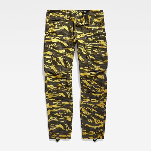 G-STAR Raw - Mens Rovic Zip 3D Regular Tapered Pants, Color Dk Lemon Tiger Camo, Size: 30W x 32L4