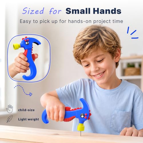 Small Hammer for Kids, Real Tool with Nail Remover, Ages 3+ Coupon - image 4