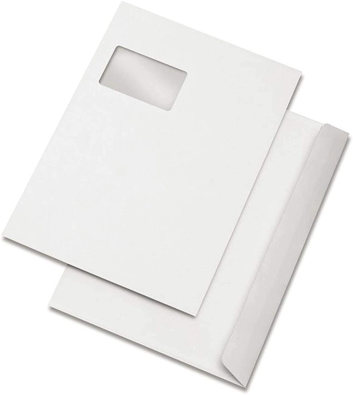 C4 Briefumschläge (22,9 x 32,4 cm) in Weiß, haftklebend mit Abdeckstreifen, mit praktischem Adress-Fenster, sehr stabile 100 g/m², ideal für Ihre Bewerbung und Korrespondenz (250 Stück)