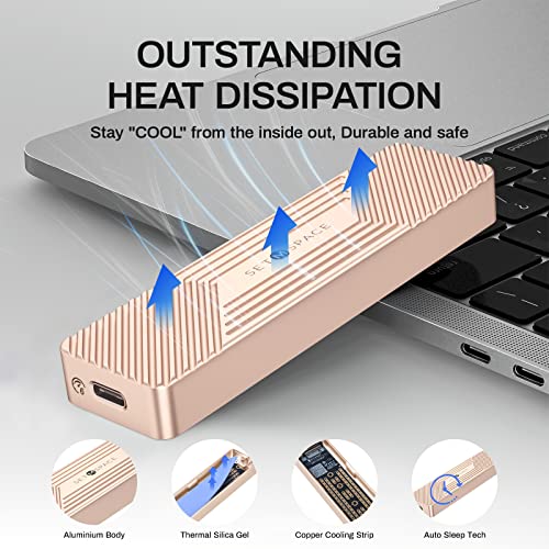 M.2 SATA SSD Enclosure Reader, USB C Cable miniatura 4