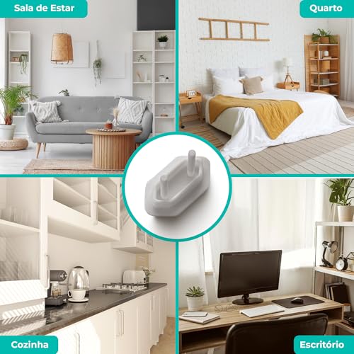 Sforplast Sfor | Protetor De Tomada Branco | 50 Peças | Proteção Para Bebês E Crianças