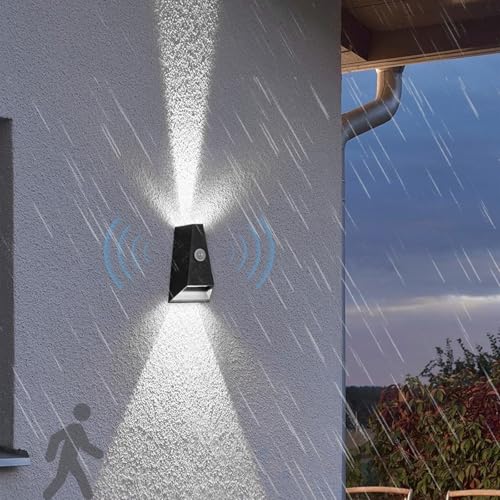 Applique Murale Extérieure LED avec Détecteur de Mouvement Lampe Noire 6W