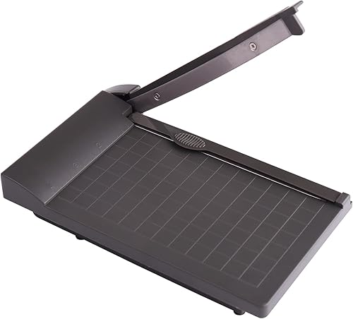Cortadora de papel, mini cortador de guillotina de 6 pulgadas de longitud de corte, máquina de corte de papel de escritorio con cabezal de corte de