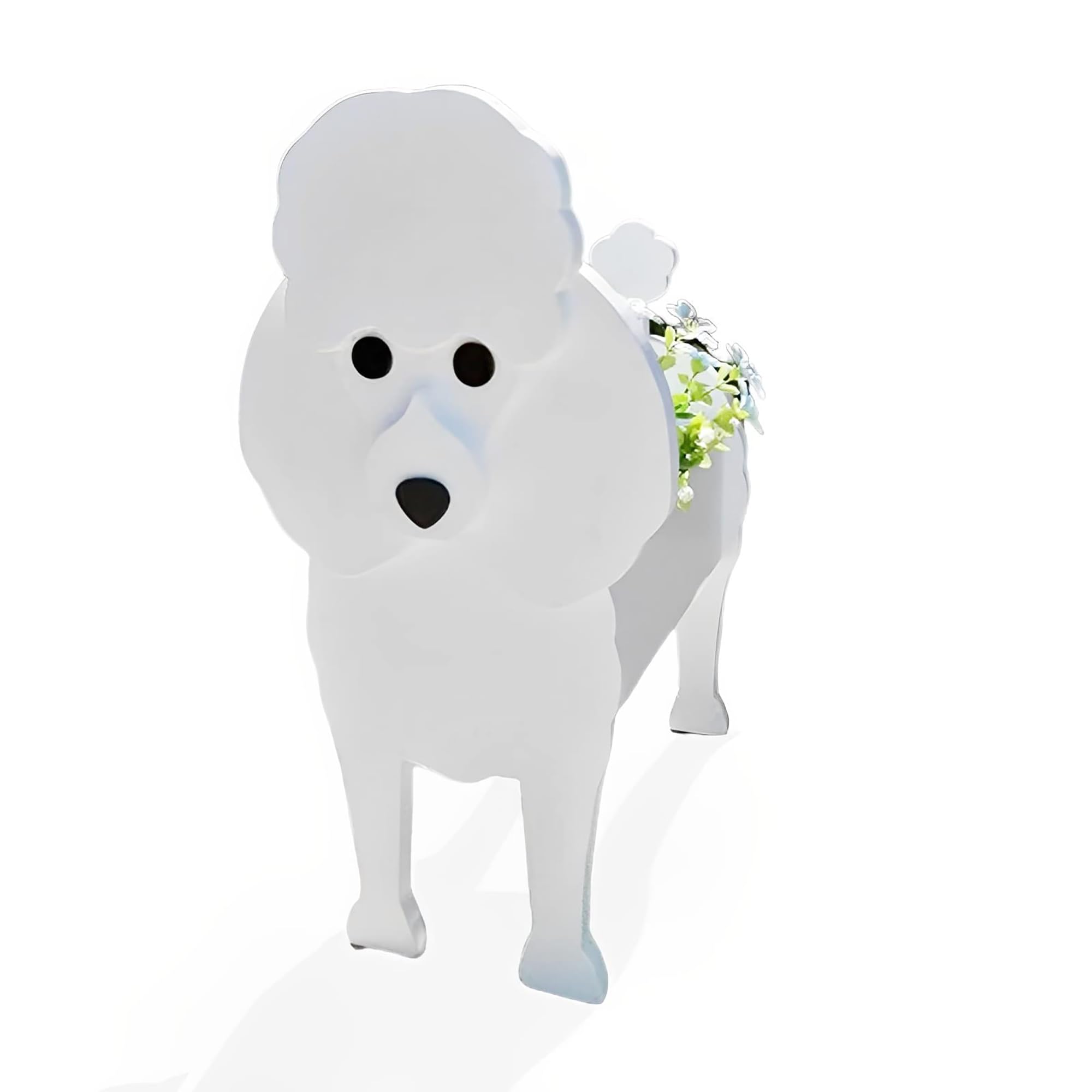 Xinoiiatir Dog Planter Plant Pots, Pet Dog Shaped Plant Flowerpot, Cute Animal Shape Flower Planters, Indoor Outdoor Decorative Ornaments, countertops, Garden, Courtyard,Poodle-34cm