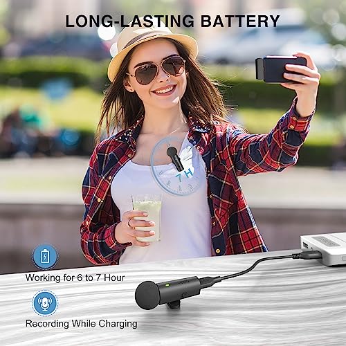 image for FIFINE Wireless Lavalier System with 2 Microphones, Lapel Mic Clear So