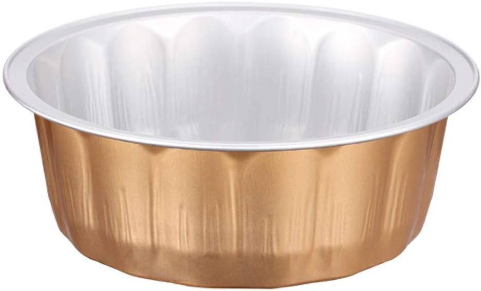 KEISEN 4 2/5" 235ml 8oz 24/PK Disposable Aluminum Foil Cups for Muffin Cupcake Baking Bake Utility Ramekin Cup(GOLD)
