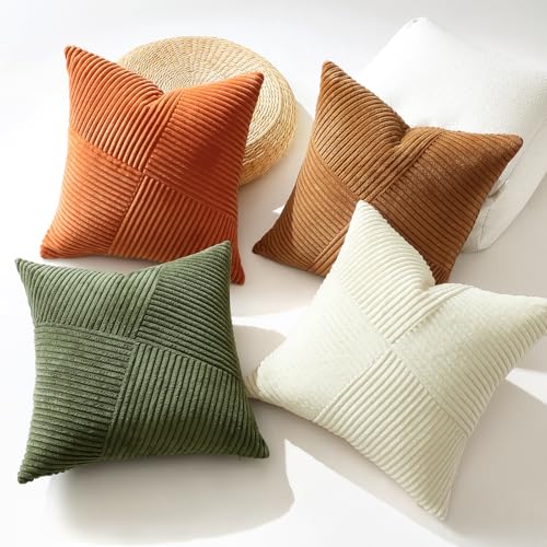 Housse de coussin velours 66x66 vert olive lavable canapé et lit - 7
