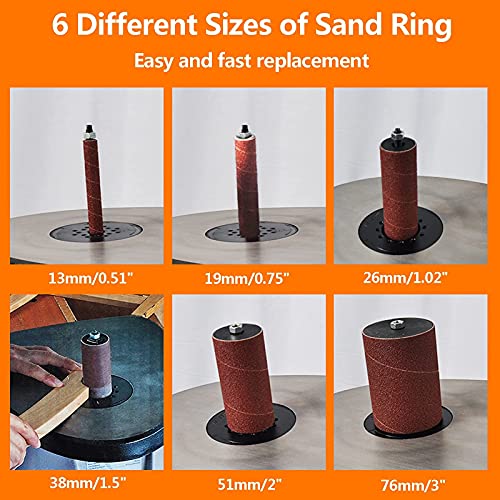 Lixfdj Power Spindle Sanders 450W,Bench Belt Sander With Grinding Tools Sander Sleeves Oscillating Tool For Transition Flat Surfaces Into Smooth Curvesproduct No.:ww-150 #TOP4