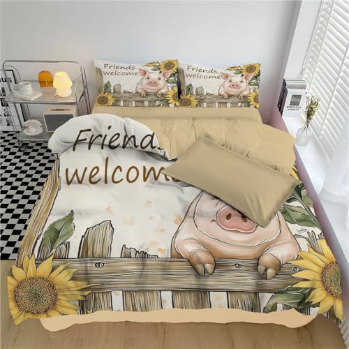 Housse de couette 200x200 animaux douce contre peau sensible - 6