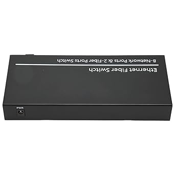 Ubersweet Fiber Media Converter, Plug and Play Maximum 20km Ethernet Switch Full Half Duplex 9 Ports for Network (EU Plug)