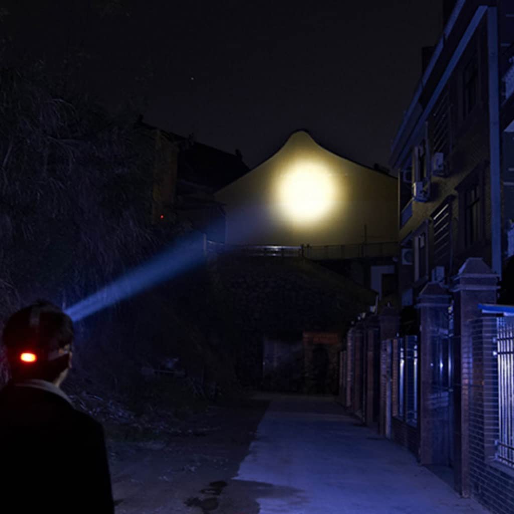 Latarka czołowa czołówka， Reflektor LED Mocne światło Lampa górnicza Nocne łowienie Lampa wędkarska Ładowanie Latarka dalekiego zasięgu 3000 Rice Głowa montowana na czole Zewnętrzne reflektory czołowe