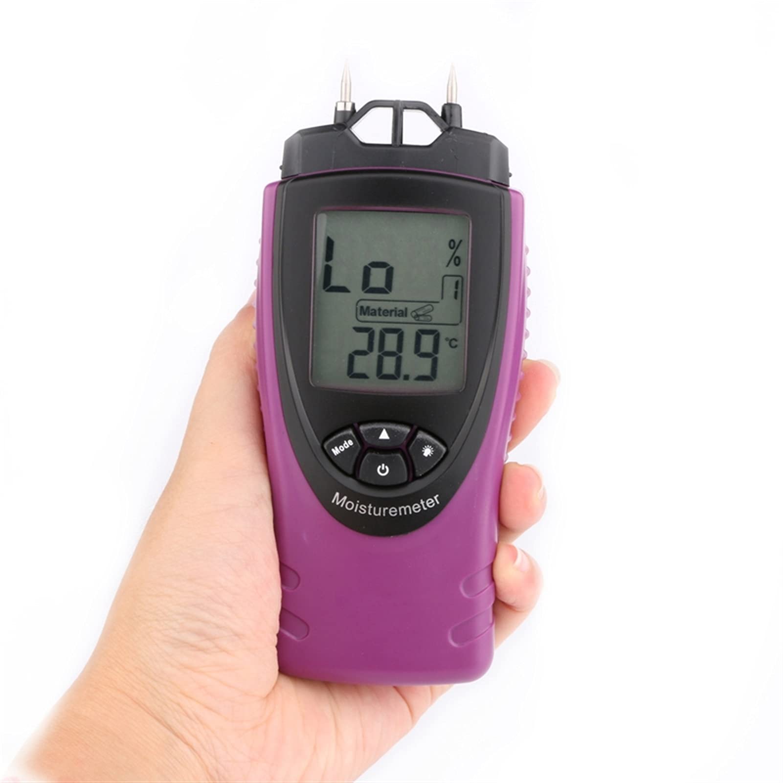 Miernik wilgotności, Miernik wilgotności drewna 2 Piny LCD Digital Drewno Wilgotność 7 Materiały Temperatura otoczenia Tester