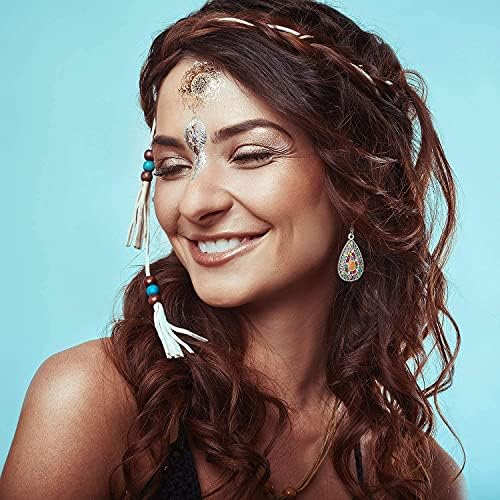 Bohemian Vintage Earrings For Women Ladies, Vintage Bohemian Earrings Drop Dangle Earrings Pendant Set Gypsy Boho Themed Earrings for Women Girls Gift Jewelry Accessories - - 8 Pairs