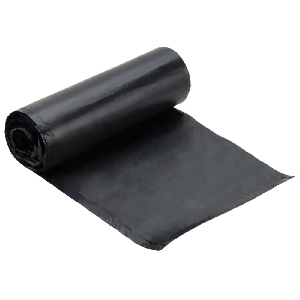 Heritage Super Heavy LLDPE Trash Can Liner by Heritage Bag Company – 100 Count (Pack of 1), Black, Model X6639PK