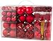 Produktbild Brubaker 101-teiliges Set Weihnachtskugeln mit Baumspitze Rot Christbaumschmuck