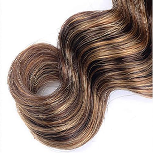 Extensiones de cabello humano con ondas profundas para dar volumen natural 7
