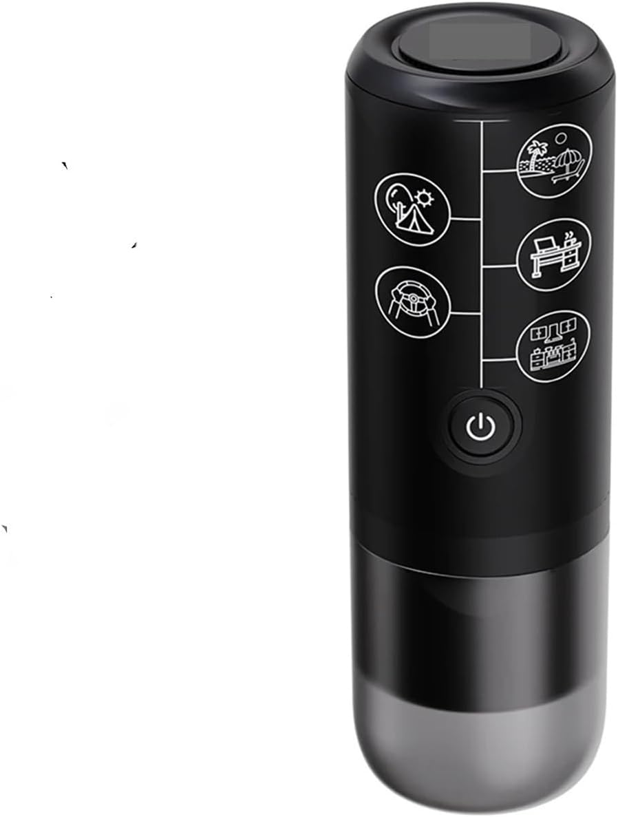 Cafetera Portátil Eléctrica para Cápsulas y Molido, 17 Bar, Ideal para Viajes