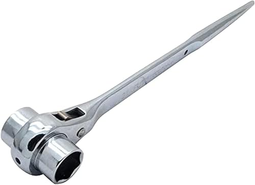 Boxonly Llave de trinquete Podger Herramienta de liberación rápida bidireccional Llave de andamio Podger de trinquete 0.748-0.827 in