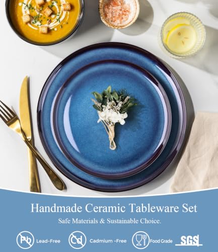 Image of LERATIO Ceramic Dinnerware Sets for 4,12-Pcs Porcelain Plates and Bowls Set