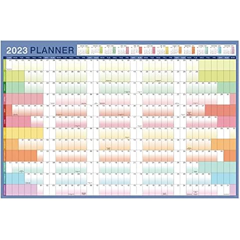 Wall Planner 2023 - A1 Large Year Planner with Thick Paper, January 2023 - December 2023, 34.8" x 23", Colorful Cover