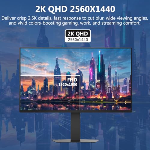 Image of Z-Edge 27 inch 1440P OLED Gaming Monitor, 2K QHD 240Hz Monitor, 0.03ms GTG Computer Monitor, 1500000:1 Contrast Ratio, 120% sRGB, 1.07B Colors, X27 Frameless Bezel, Height Adjustable, DPx2, HDMI x2