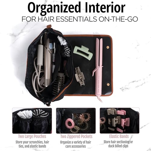 Bolsa de viaje para herramientas de cabello con base resistente al calor miniatura 3