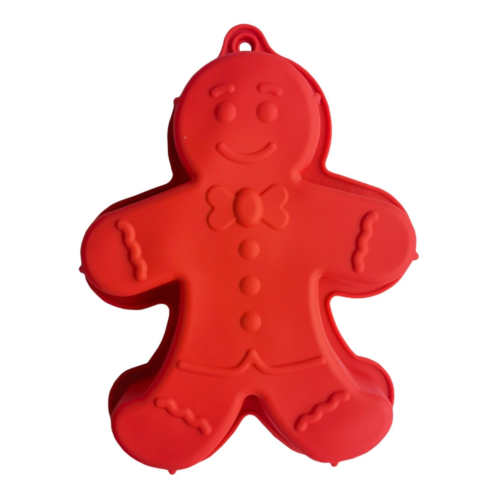 Gingerbread Man Baking Tray - Large Gingerbread Silicone Cake Pan, Silicone Cake Molds, Christmas Silicone Mold for Cake, Soap, Jelly, Cookie