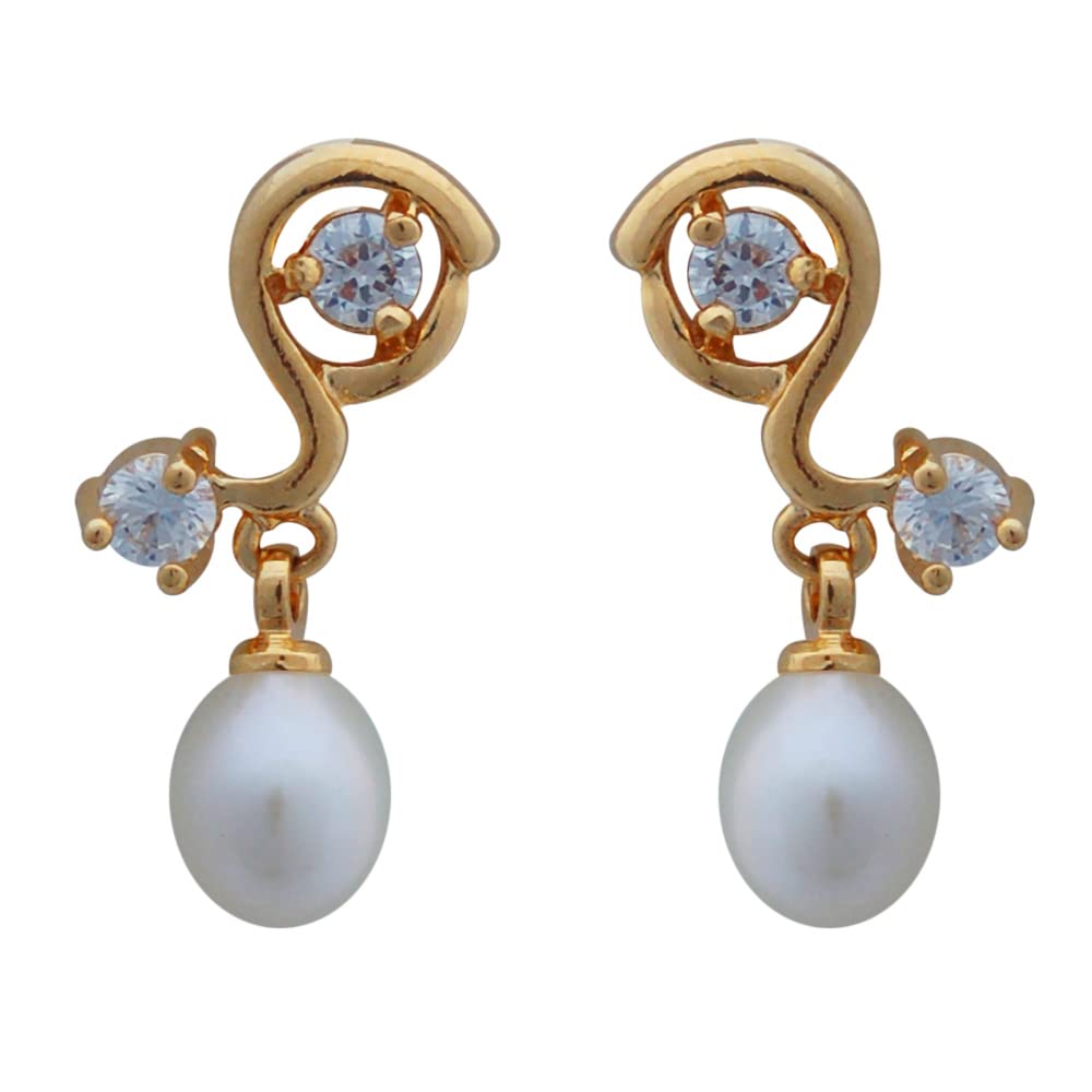 Sbm Real Pearls Korean Earrings